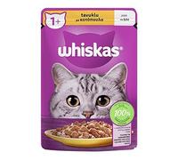 WHISKAS Comida húmeda en Jalea para Gatos Adultos, 28 x 85 g, con Pollo