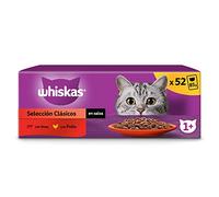 Whiskas Comida Húmeda en salsa para Gatos Selección Clásicos 13 x 4 bolsitas x 85g