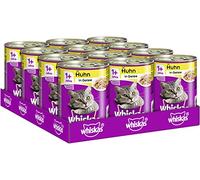 Whiskas Comida húmeda para Gatos Adult 1+ con Pollo en gelatina, 12 latas (12 x 400 g)