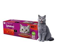 Whiskas Comida húmeda para gatos Adult 1+ Selección clásica en salsa 40 x 85 g Mega Pack