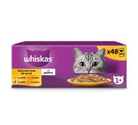 Whiskas Comida Húmeda para Gatos Adultos Selección Aves en Gelatina Multipack (4 x 12 x 85g)