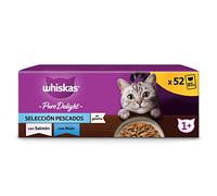 Whiskas Comida Húmeda para Gatos Adultos Selección Pescados en Gelatina en Bolsita 13x4x85g