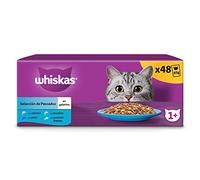 Whiskas Comida Húmeda para Gatos Adultos Selección Pescados en Gelatina (Multipack 4x12x85g)