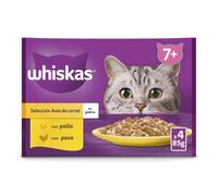 Whiskas Selección Aves de Corral en Gelatina Sobres para Gatos +7 4 x 85 gr