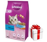 WHISKAS Comida Seca para Gatos 1+ con Atún 14kg + ¡Sorpresa GRATIS para el Gato!