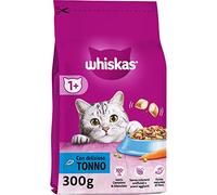 Whiskas Comida Seca para Gatos Adultos 1+ con atún, 14 Paquetes de 300 g