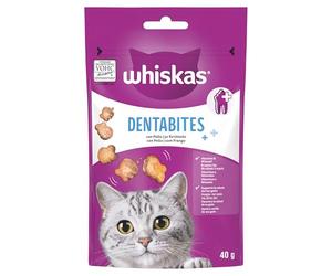 whiskas Dentabites Snacks para La Higiene Oral de Gatos, 40g (Pack de 6)