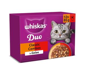 WHISKAS Duo - Bolsa para Comida húmeda (12 x 85 g)