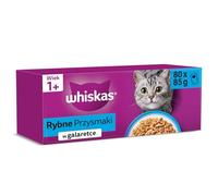 Whiskas Adult 80x85g Comida húmeda para gatos Delicias de pescado en gelatina + SORPRESA PARA EL GATO
