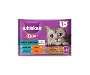 Whiskas húmedo gato tasty duo mar y montaña 4x85 gr