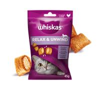 WHISKAS Relax & Relieve 45g golosina para gatos, con pollo