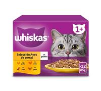 Whiskas Selección Aves de Corral en Gelatina Sobres Multipack para Gatos 4 x 12 x 85 gr
