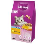 WHISKAS Sterile 3,8 kg - pienso seco para gatos adultos castrados, con delicioso pollo