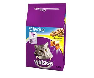 WHISKAS Sterile Comida Seca para Gatos 1+ Después de la Esterilización con Pollo 1.4kg