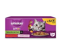 Whiskas Tasty Mix Comida Húmeda para Gatos Adultos Selección del Chef en Salsa en Bolsita 13x4x85g