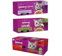 Whiskas Tasty Mix Elección del Chef, a partir de 1 años, comida húmeda para gato, 40 x 85 g