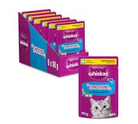 whiskas Temptations Premios para Gatos Sabor Salmón, 60g (Pack de 6)