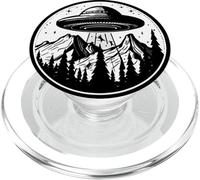 Whisker-LY - Ovni de Gato secuestrado en Estilo Retro PopSockets PopGrip para MagSafe