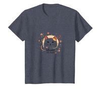 Whisker Me Away: Amante de los Gatos caprichoso Camiseta, Niños, Azul Jaspeado, 2 años