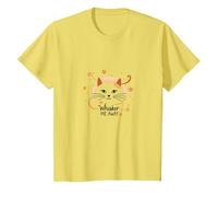 Whisker Me Away: Amante de los Gatos caprichoso Camiseta, Niños, Limón, 2 años