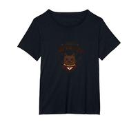 Whisker Wrangler: Arte Inspirado en el Oeste de los Amantes de los Gatos peculiares Camiseta, Mujer Tallas Grandes, Negro, 1XL Grande