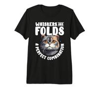 Whiskers and Folds Combination Cat Lover Owner Camiseta Premium