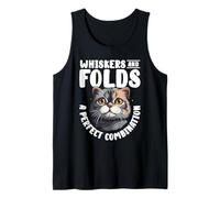 Whiskers and Folds Combination Cat Lover Owner Camiseta sin Mangas