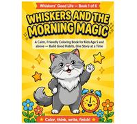 Whiskers and the Morning Magic: A Calm, Friendly Coloring Book for Kids Age 5 and Up - Build Good Habits with Stories, Activities, and a Gentle Cat Friend