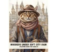 Whiskers Under Soft City Rain: A Cozy Adult Coloring Book Inspired by Cafés, Bookshops, and Rainy Walks