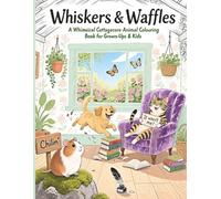 Whiskers & Waffles: A Whimsical Cottagecore Animal Colouring Book for Grown-Ups & Kids: 50 Adorable, Funny, and Heart-warming Scenes of Cats, Dogs, ... for Stress Relief, Mindfulness, and Pure Joy
