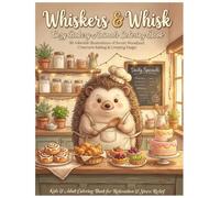 Whiskers & Whisk: Cozy Bakery Animals Coloring Book: 30 Adorable Illustrations of Woodland Creatures Baking and Creating Magic | Stress Relief Coloring Pages for Adults | Cute Kawaii Designs