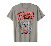 Whiskers & Whisks Cute Cat Chef - Camiseta gráfica para Hornear Camiseta