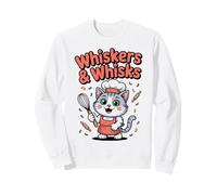 Whiskers & Whisks Cute Cat Chef - Camiseta gráfica para Hornear Sudadera