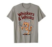 Whiskers & Whisks Cute Chef Cat Ropa de Cocina Camiseta