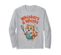 Whiskers & Whisks Cute Chef Cat Ropa de Cocina Manga Larga