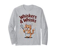 Whiskers & Whisks Cute Chef Cat Ropa de Cocina Manga Larga