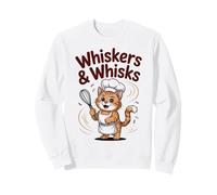 Whiskers & Whisks Cute Chef Cat Ropa de Cocina Sudadera