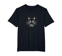 Whiskers & Whispers Mystical Cat Design para Amantes de los Gatos Camiseta, Hombre Tallas Grandes, Negro, 2X Alto