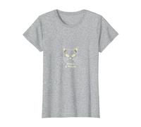 Whiskers & Whispers Mystical Cat Design para Amantes de los Gatos Camiseta, Mujer, Gris Jaspeado, XL