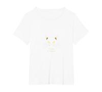 Whiskers & Whispers Mystical Cat Design para Amantes de los Gatos Camiseta, Mujer Tallas Grandes, Blanco, 5XL Grande