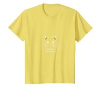 Whiskers & Whispers Mystical Cat Design para Amantes de los Gatos Camiseta, Niños, Limón, 8 años