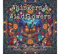 Whiskers & Wildflowers: A Cottagecore Animal Coloring Book for Adults: 30 Whimsical Woodland Animal Scenes with Cozy Cottages, Flowers, and Forest Charm for Stress Relief and Creativity