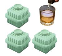 Whiskey - 3 Pieces Portable Reusable Silicone Container,Rhombic iceMold | Designed To Maintain iceQuality, The Whiskey Minimizes Odor Interference, Delivering Clean-tasting iceTha