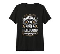 Whiskey Bent and Hellbound Funny Whiskey Cowboy Cowgirl Fun Camiseta Premium