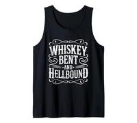 Whiskey Bent And Hellbound Funny Whiskey Cowboy Cowgirl Fun Camiseta sin Mangas
