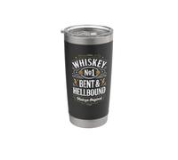 Whiskey Bent And Hellbound Funny Whiskey Cowboy Cowgirl Fun Vaso térmico de acero inoxidable de doble pared