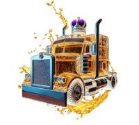Whiskey Bottle Decanter, Semi Truck Shaped Container, Artistic Jar Statue Design, Liquor Storage Display, Collectible , for Holiday Wedding Bar Kitchen Collection Men Party Birthday Dad Dining