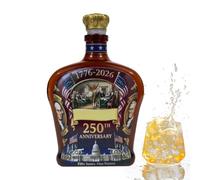 Whiskey Bottle - Glass Material 14.5cm Size, Collectible Decanter, Vintage Design | Glass Alcohol, Vintage Liquor For Men, Family, Friends, Brandy, Bourbon, Vodka, Wine, Home, Office, Bar, Holiday