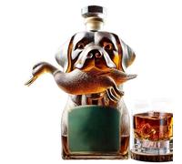 Whiskey Bottle | Hound Glass Decanter Whiskey Bottle,Airtight Alcohol Contenedor Collectible Figurines Home Decor, Desk Decor for Father Men Vodka Bourbon