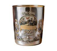 Whiskey Cup - America 250th Glassware | Cocktail Drinking Glass with Patriotic Commemorative Design for Fathers Husbands Bartenders Enthusiasts Collectors Home Bar Display Use Restaurants